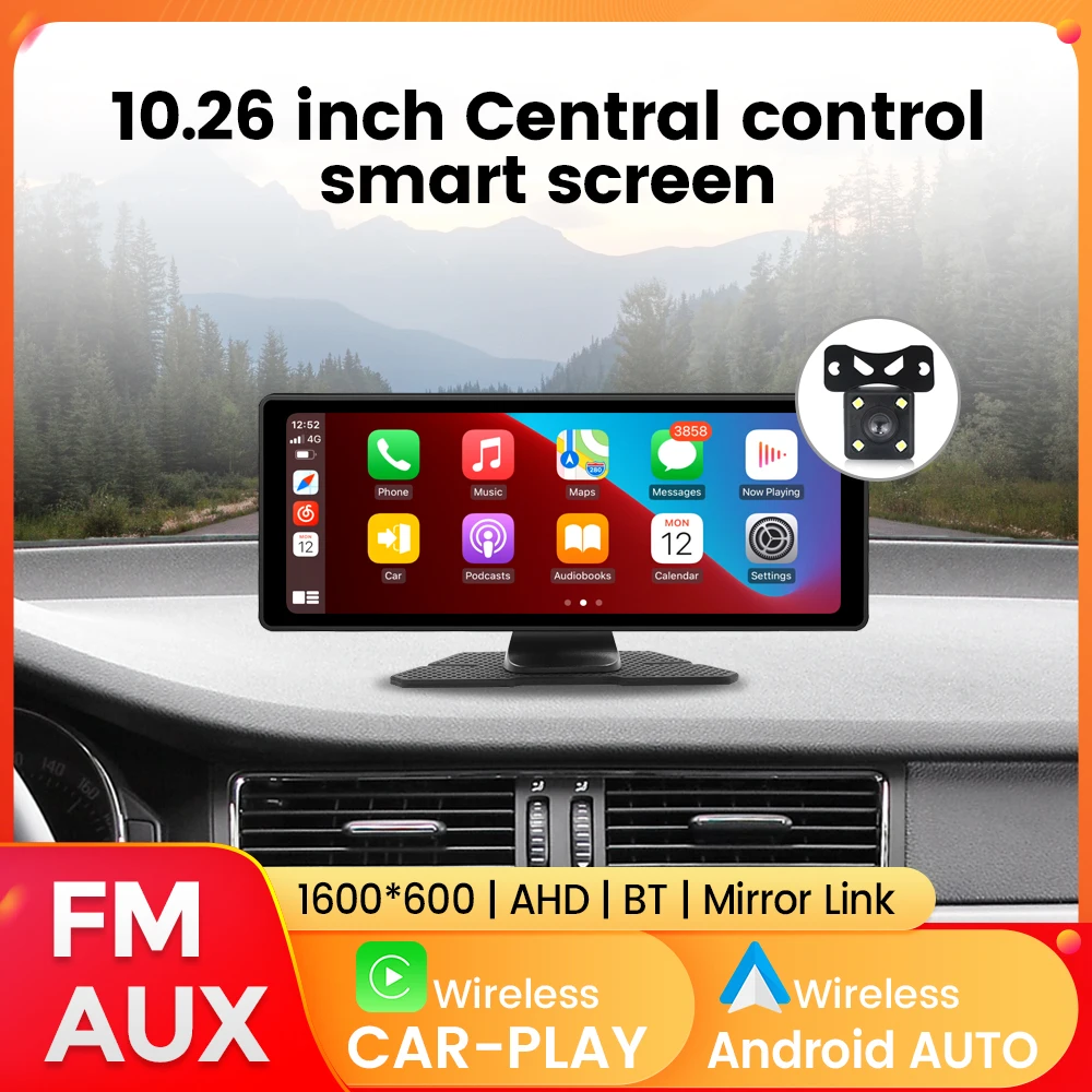 Navifly 6.86/10.26/11.26 بوصة لاسلكي Carplay أندرويد السيارات مشغل MP5 راديو السيارة العالمي الوسائط المتعددة مسجل فيديو FM AUX DSP