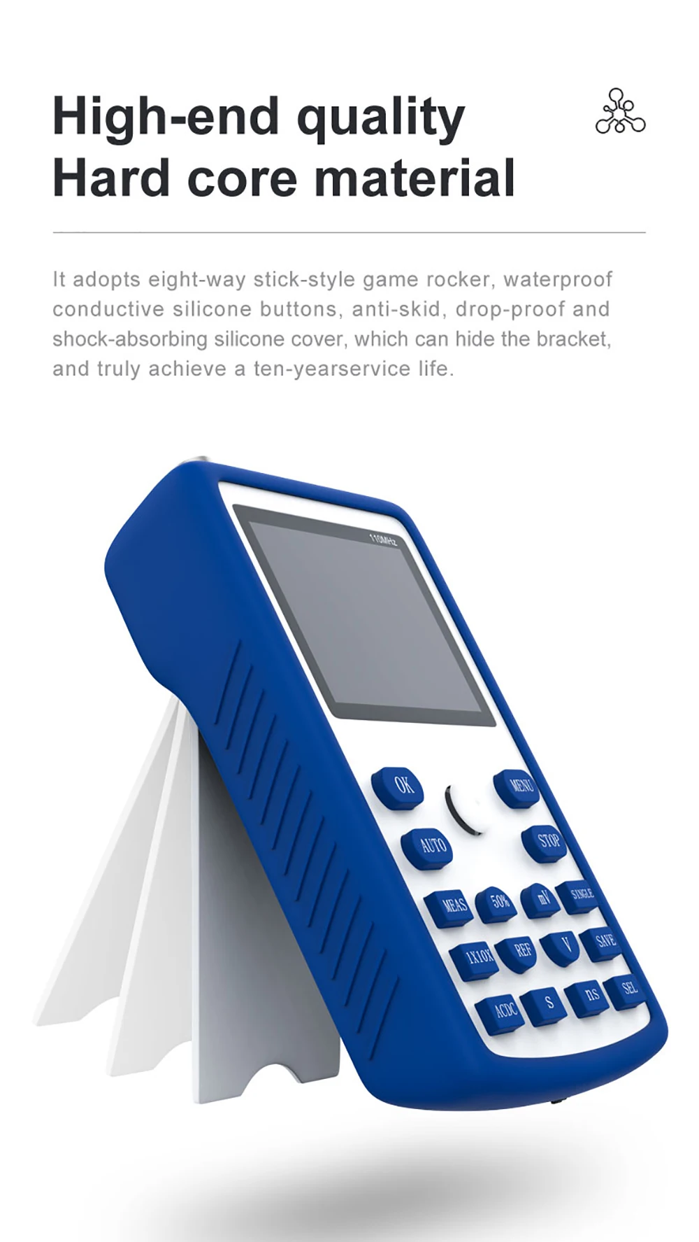 FNIRSI-1C15 Professional Digital Oscilloscope 500MS/s Sampling Rate 110MHz Analog Bandwidth Support Waveform Storage