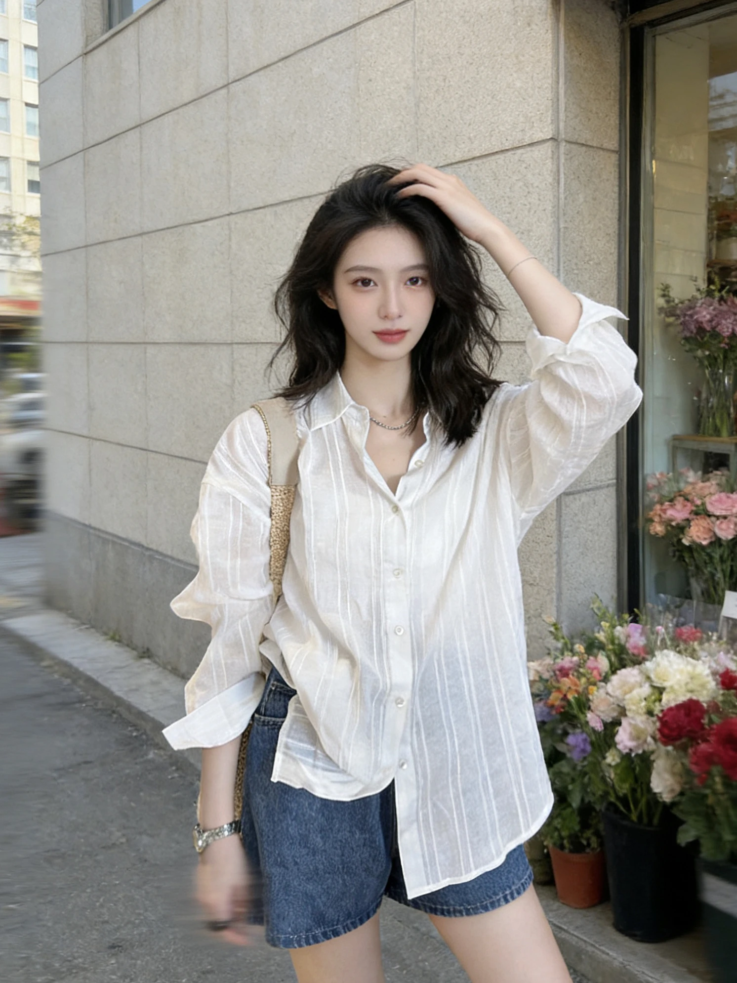 

Повседневная свободная белая рубашка с длинным рукавом для женщин, новая весенняя модель, тонкая верхняя одежда, на пуговицах, удобная, дышащая, для девушек