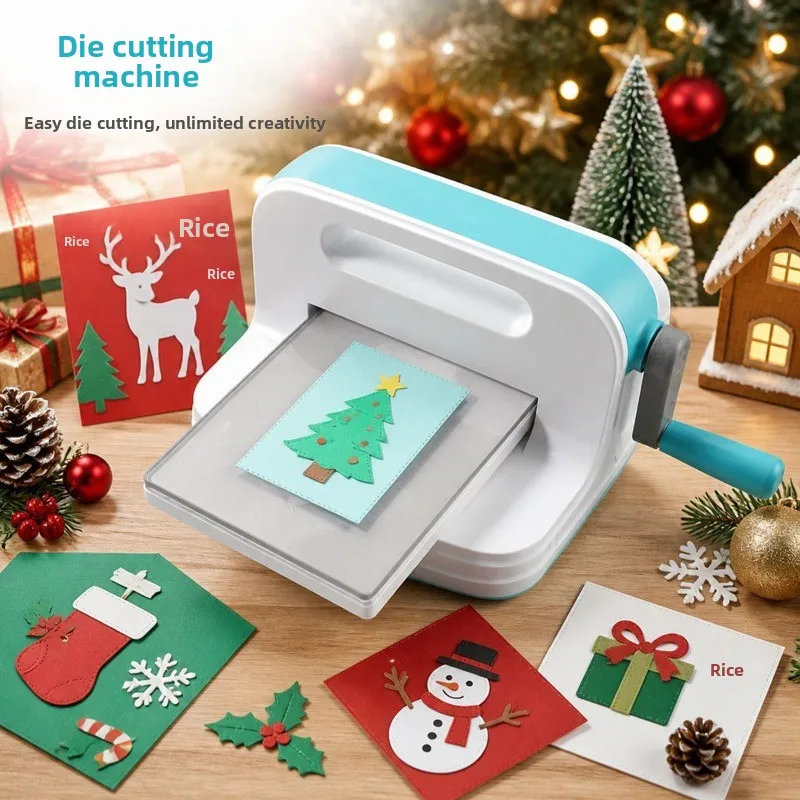 Manual die-cutting machine kit with beginner accessories for entry-level scrapbook carving mats