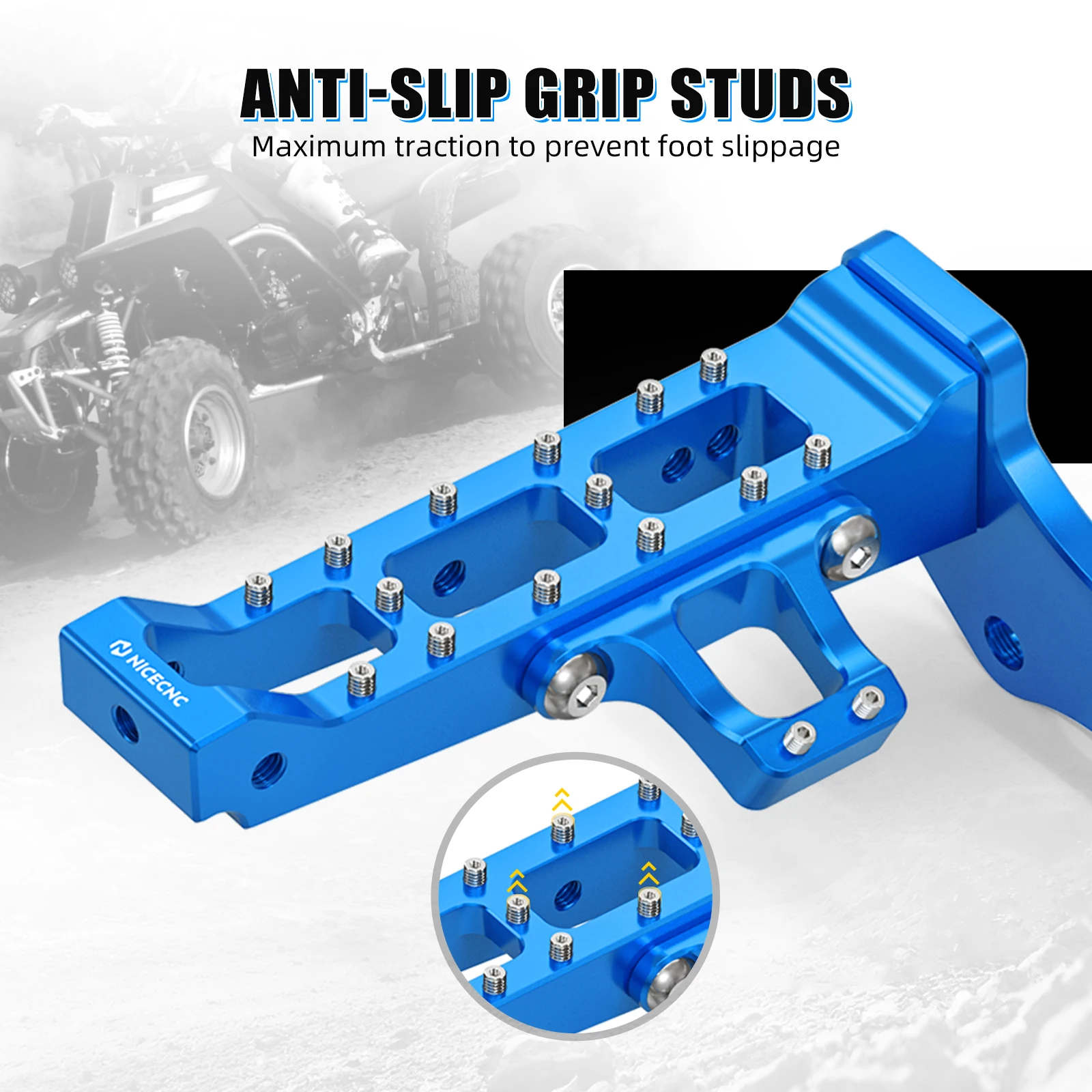 NICECNC For Yamaha Banshee 350 YFZ350 1987-2006 Brake Lever & Extended Wider Foot Pegs Kit Adjustable Aluminum ATV Accessories