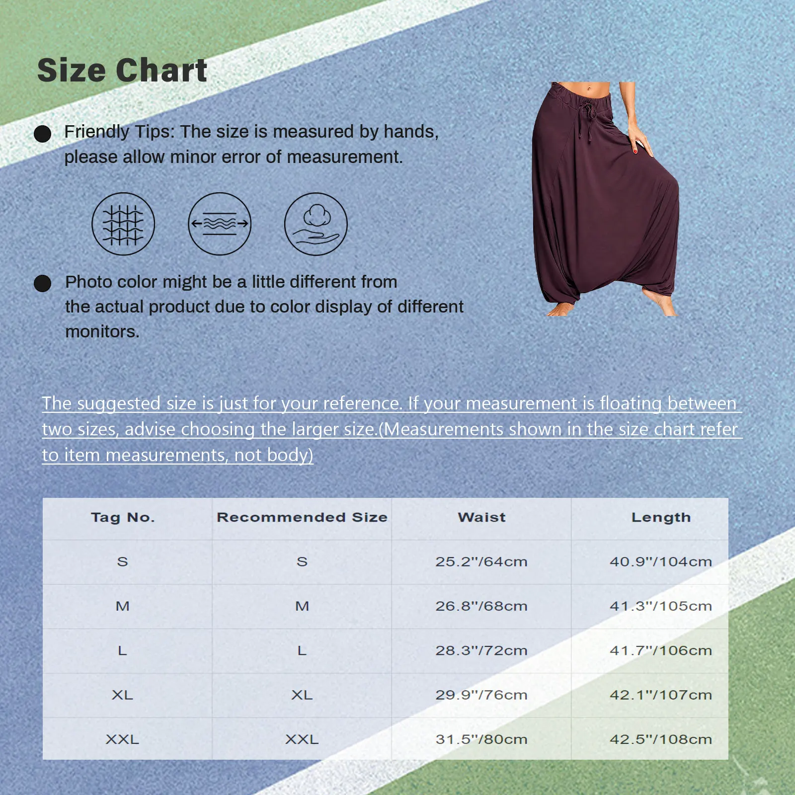 Erwachsene, einfarbig, dehnbar, Baggy-Yoga-Sporthose, lockere Damenhose für lässige Pilates, Workout, Fitness, Urlaub, Wandern