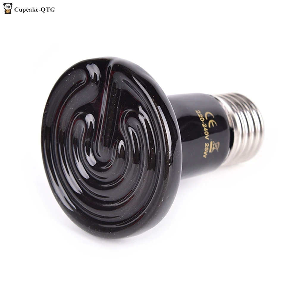 25W/50W/75W/100W Basking Ceramic IR Heat Emitter Bulb Reptile Infrared Heater Turtle Snake Lizard Pet Chick Lamp 220-240V