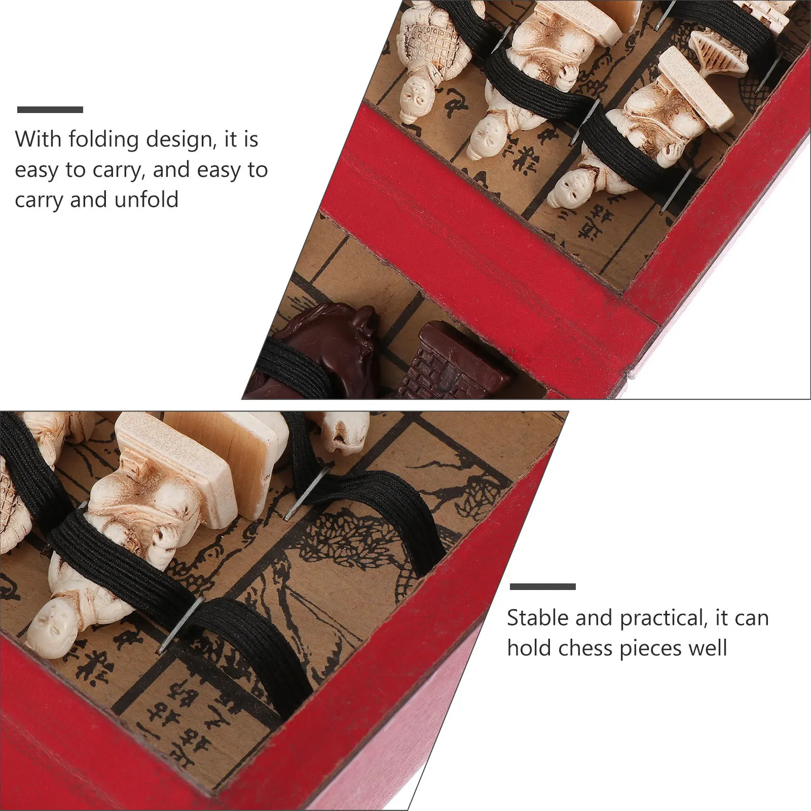 

1Set International Chess Folding Portable Small Size Chess Creative Durable Practical Movie Prop Movie Prop