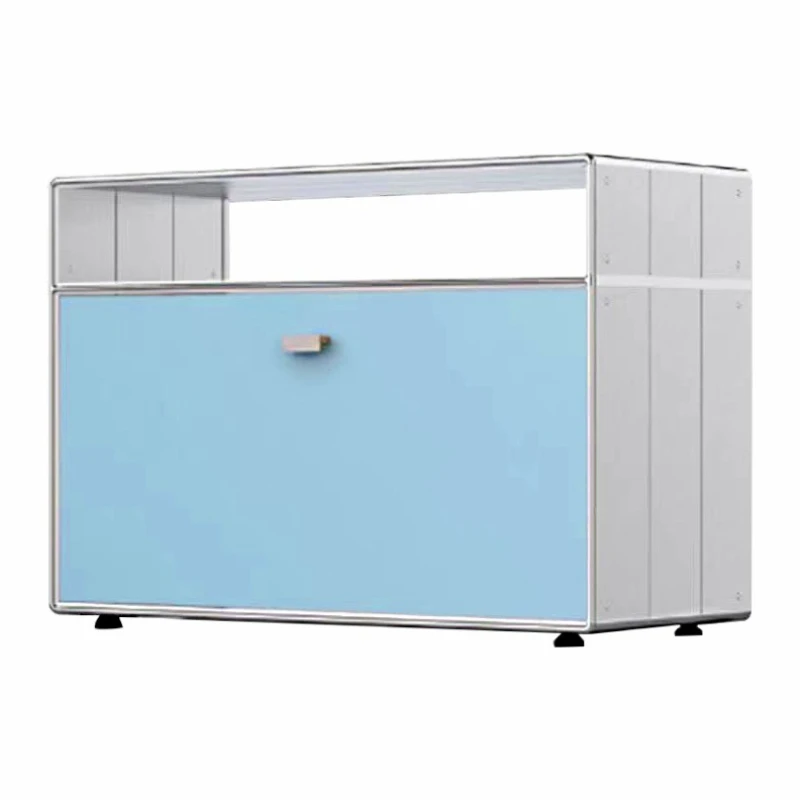 

Household minimalist medieval bedside table decorative cabinet aluminum edge table