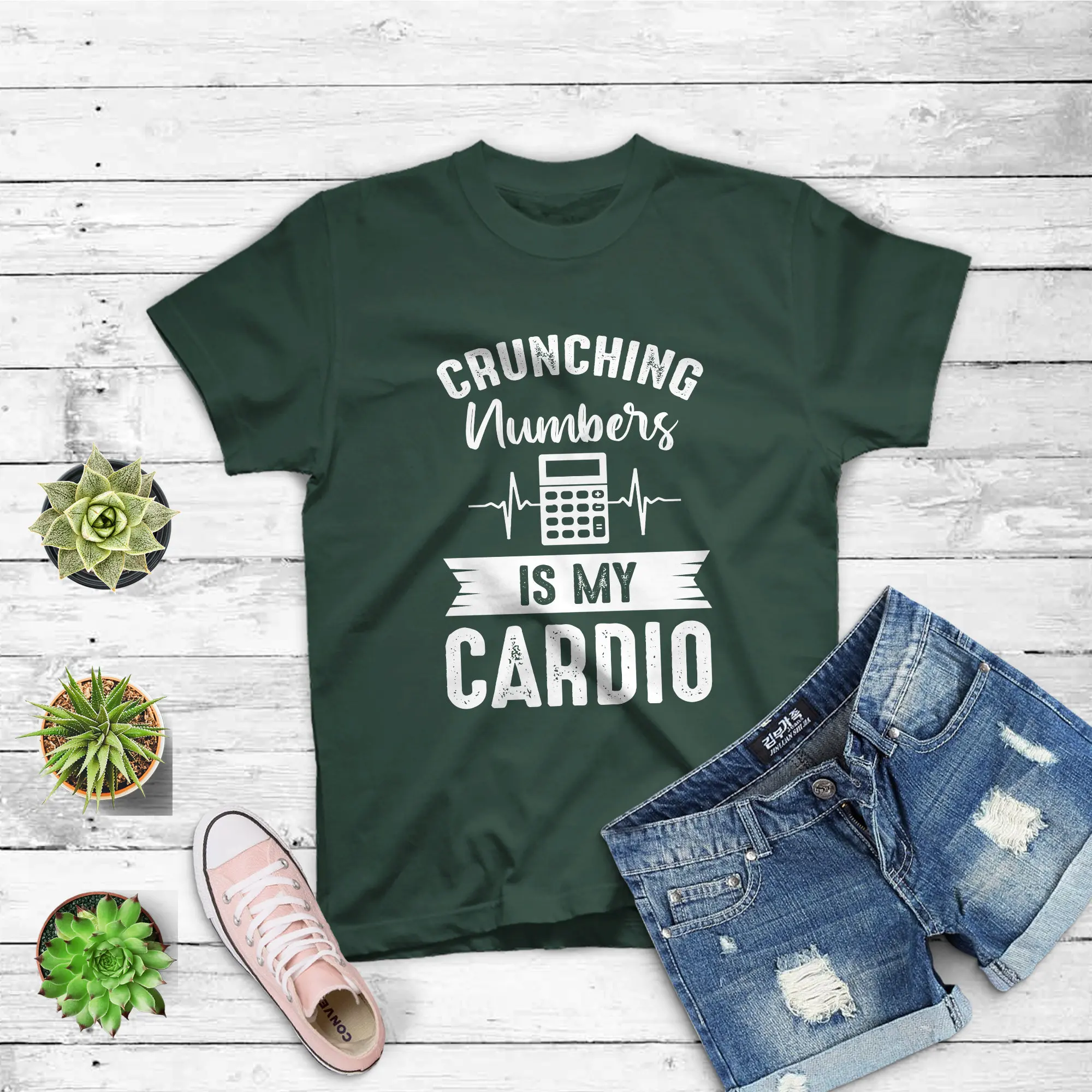 Crunching Numbers Is My Cardio Accountant CPA T Shirt