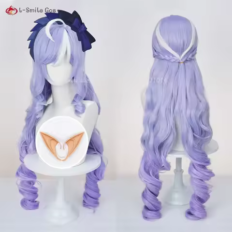 ZZZ Vivian Cosplay Wig Roman Volume 90cm Purple Highlights White Wigs Heat Resistant Synthetic Hair Cosplay Anime Costumes Wig