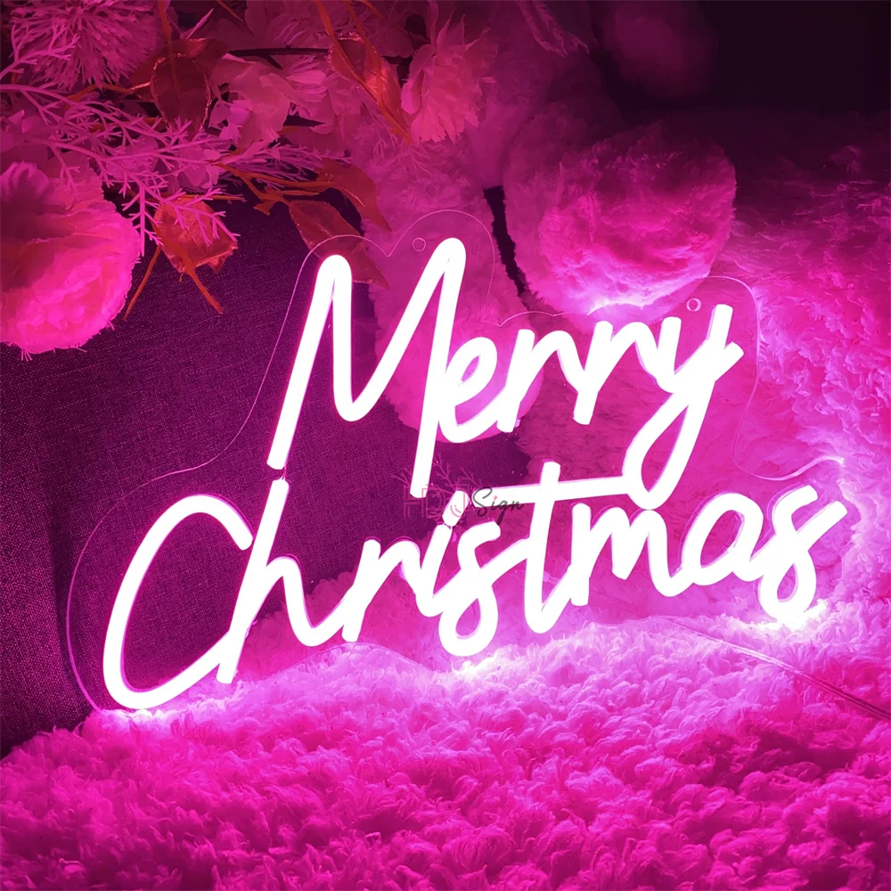 Merry Christmas Neon Led Sign Christmas Bedroom Decoration New Year Neon Lights USB Christmas Party Home Wall Decor Gift