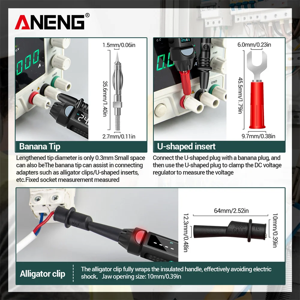 ANENG A3008 Digital 6000 Counts Intelligentes professionelles Multimeter Sensor Pen Tester Strommesser Berührungsloses Voltmeter