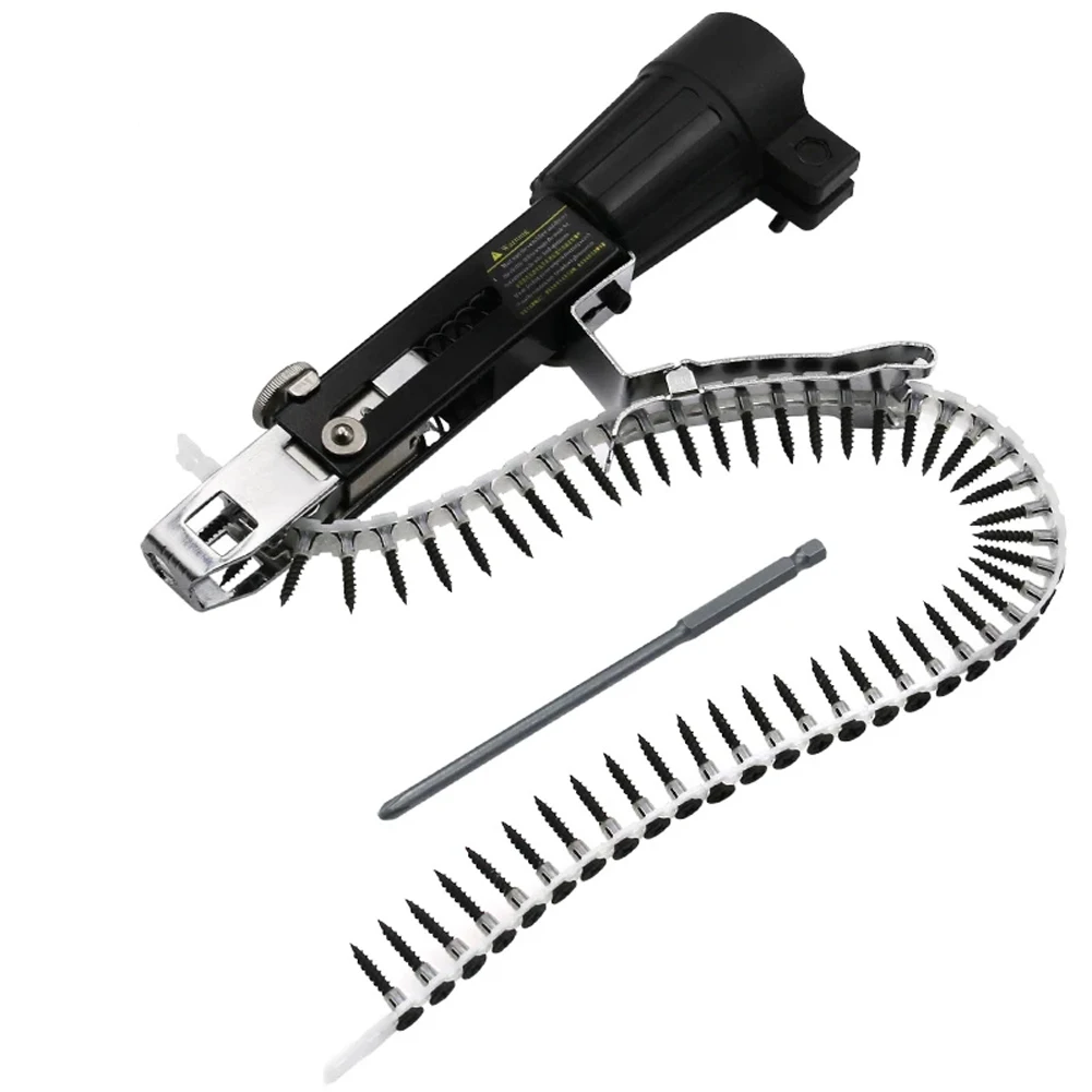 Electric Drill Chain Nail Adapter, Convert Nails into Chain for Easy and Precise Installation, Adjustable Depth Length