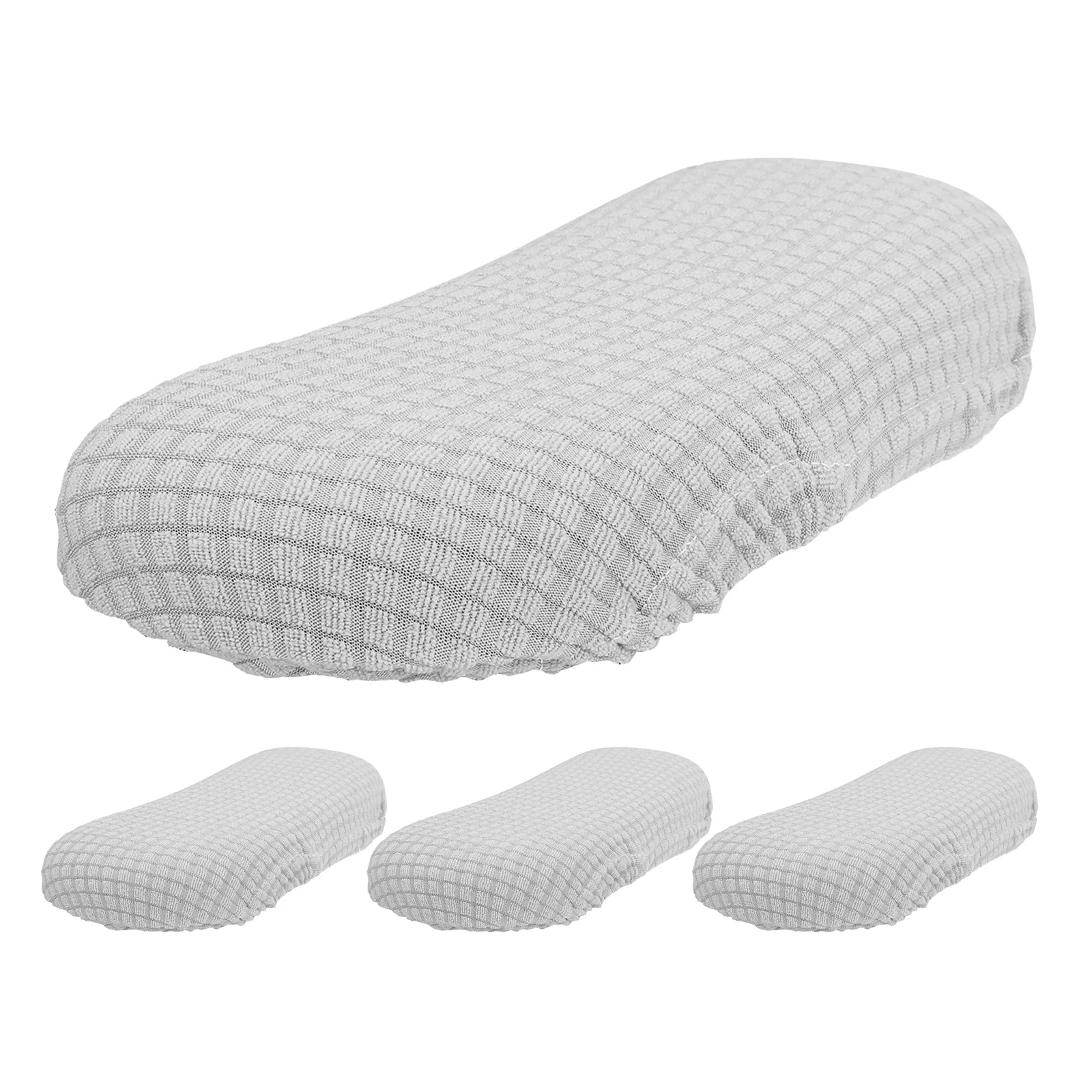 

4pcs Office Armrest Covers 9.43X3.54In Elastic Stretchable Solid Color Protectors For Desk Chair Gaming Chair Non-Slip Washable