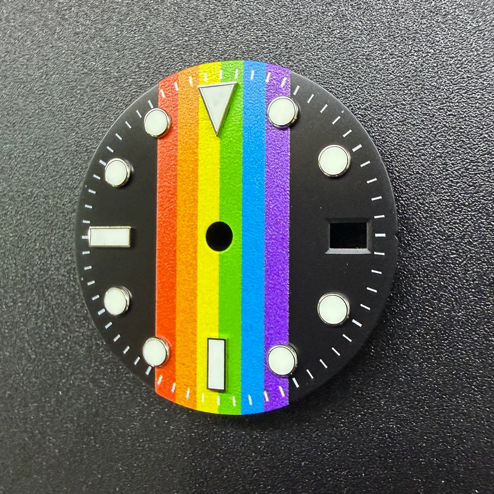 NH35 Dial NH35 Personalization Dial Rainbow Dial For NH34 Dial Custom Pattern Color Printing NH34/35 Movement Watch Parts