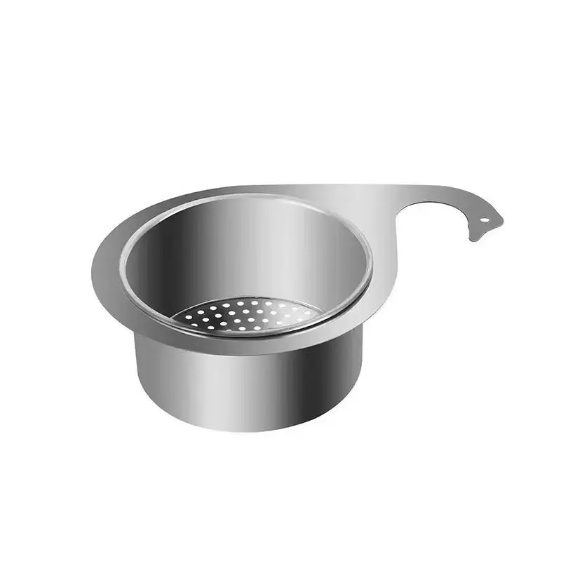 

Новый фильтр для кухонной раковины из нержавеющей стали, сетчатый фильтр для пищевых отходов с ручкой, металлический сливной фильтр для раковины