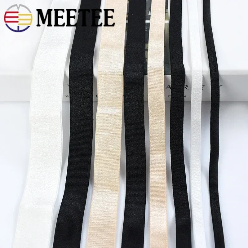 Meetee 10Meters 6-40mm Spandex Underwear Nylon Elastic Band Strap Bra Ear Webbing Tape DIY Garment Belt Rubber Bands