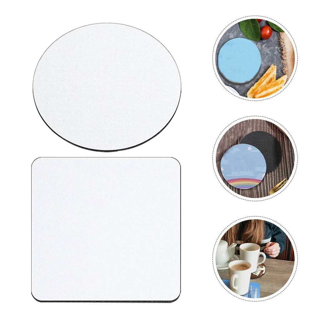 

24Pcs Sublimation Coaster Blank Round Square DIY Heat Transfer Printing Craft Drink Coasters Set Neoprene Rubber