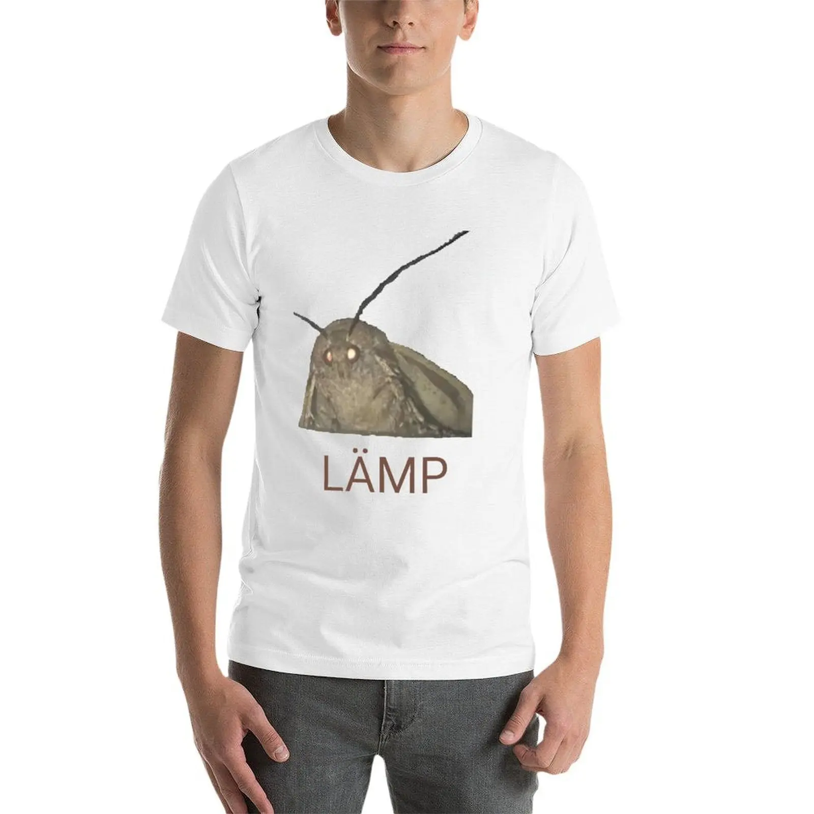 تي شيرت Moth Lamp Meme تي شيرت مطبوع تي شيرت للرجال تي شيرت جرافيك للرجال
