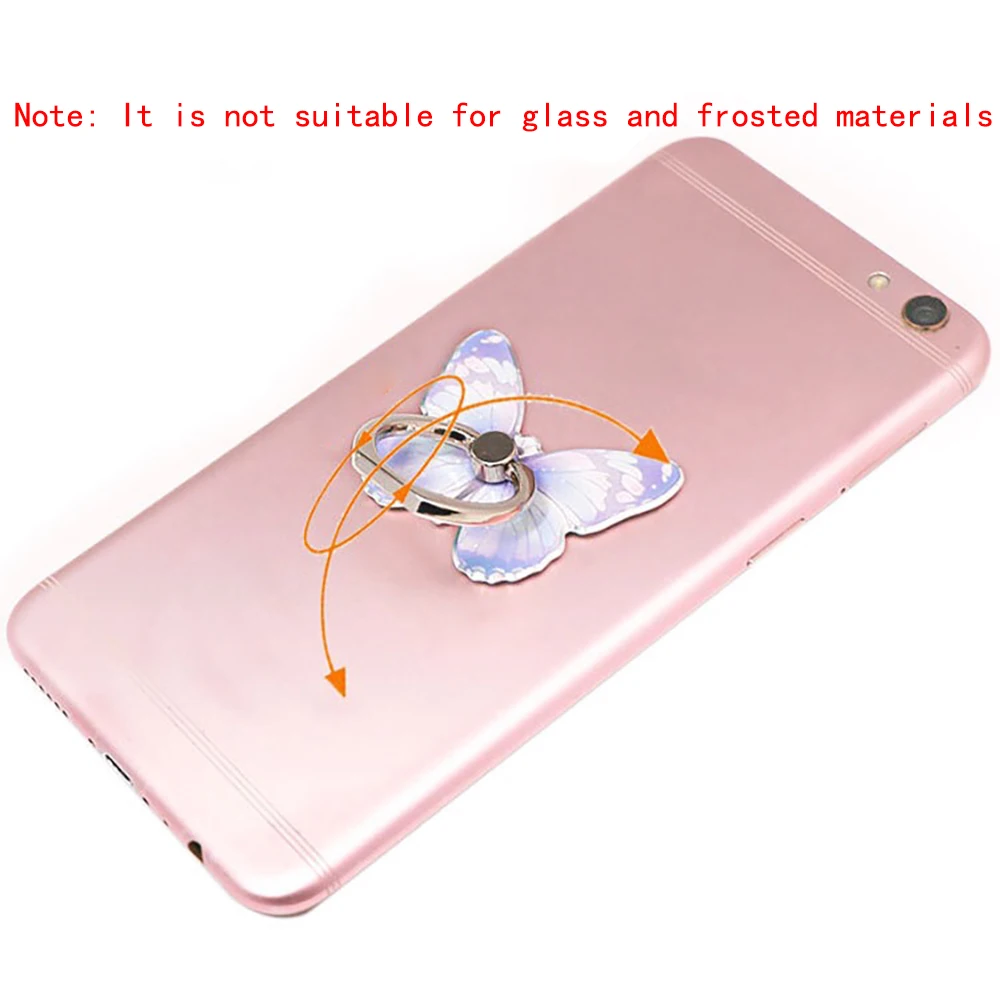 Роскошный универсальный красивый держатель для мобильного телефона с бабочкой, подходящий держатель для мобильного телефона на палец, клейкий держатель