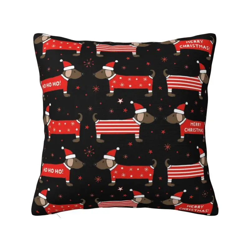 

На заказ с Рождеством такса собака наволочка 3D печать квадратная напольная наволочка для украшения дивана наволочка