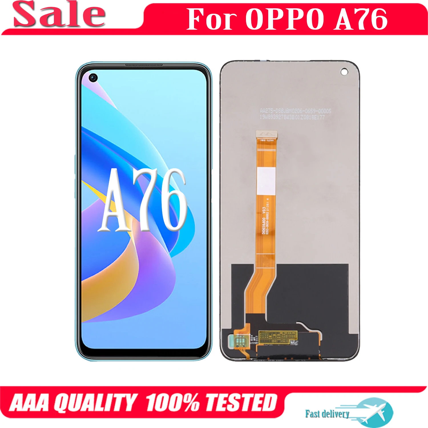 For OPPO A76 CPH2375 LCD Display Touch Screen Replacement Digitizer Assembly