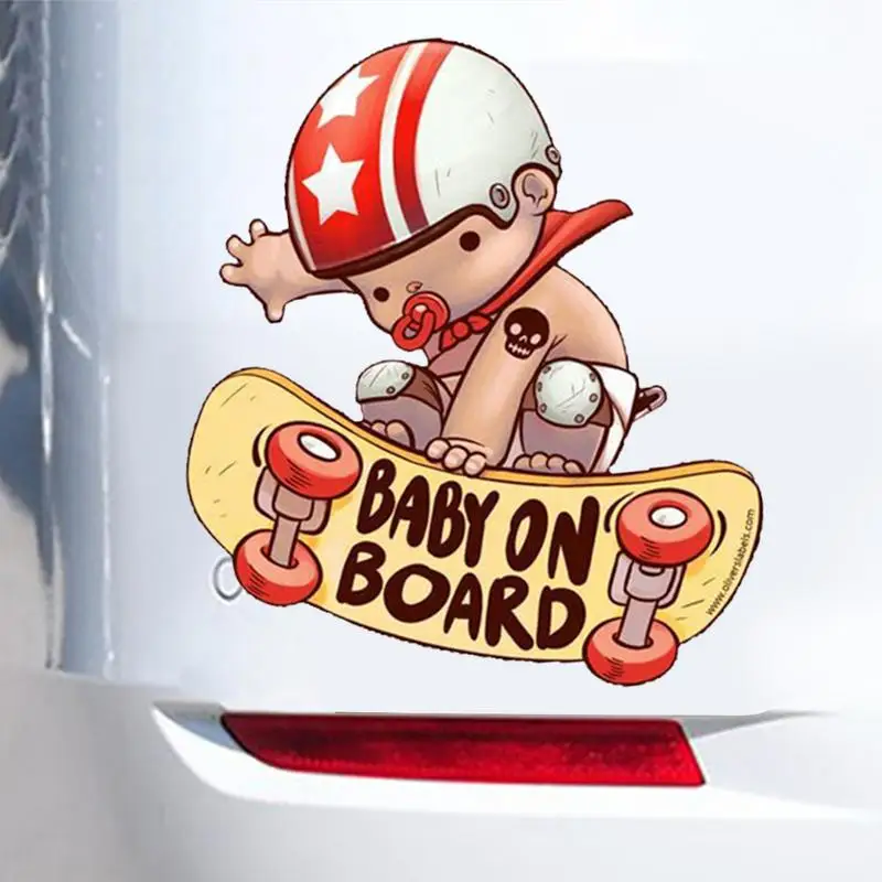 قشر وعصا سيارة الشارات البلاستيكية الطفل سكوتر تصميم السيارات الزجاج الشارات ملصقات بمادة لاصقة مقاومة للخدش للدراجات النارية سيدان #3