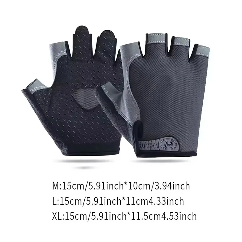 New Cycling Gloves Anti Slip and Shock-absorbing Outdoor Sports Gloves Summer Sun Protection Elastic Fingerless Gloves