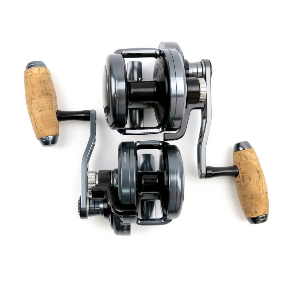 Overhead Saltwater Offshore Boat Fishing Reel 30kg Max Drag Slow Pitch Jigging Reel High Capacity Saltwater Trolling Fishing