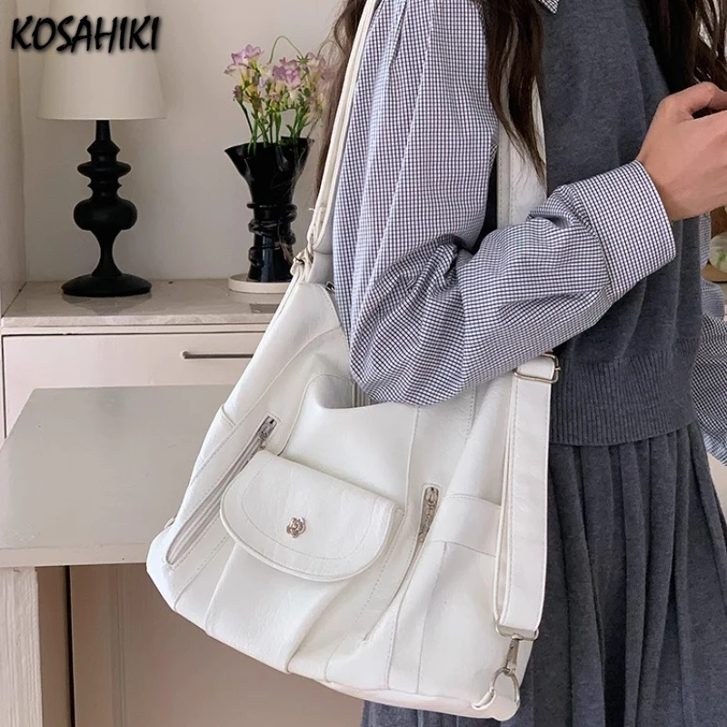 

Y2k Aesthetic Office Lady Fashion Shoulder Bags Vintage All Match Luxury Design Handbags Streetwear Ins Punk Casual Underarm Bag