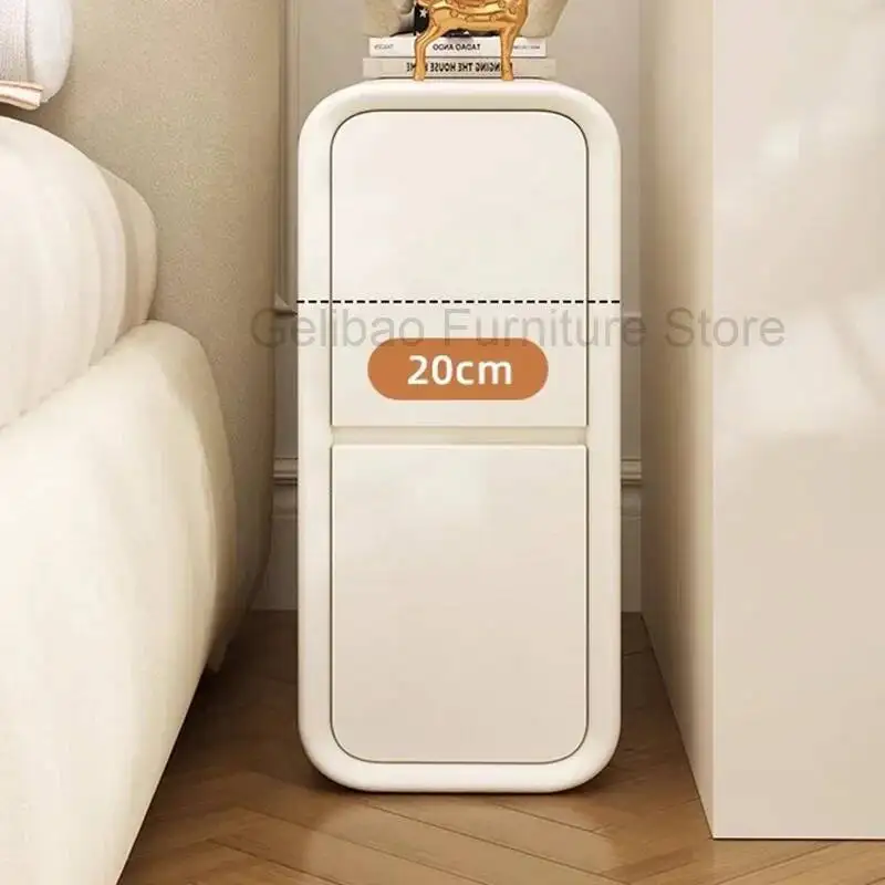 Economia de espaço armazenamento estreito mesa de cabeceira quarto cabeceira canto bonito na moda decoração barato mesa mesitas de noche móveis para casa