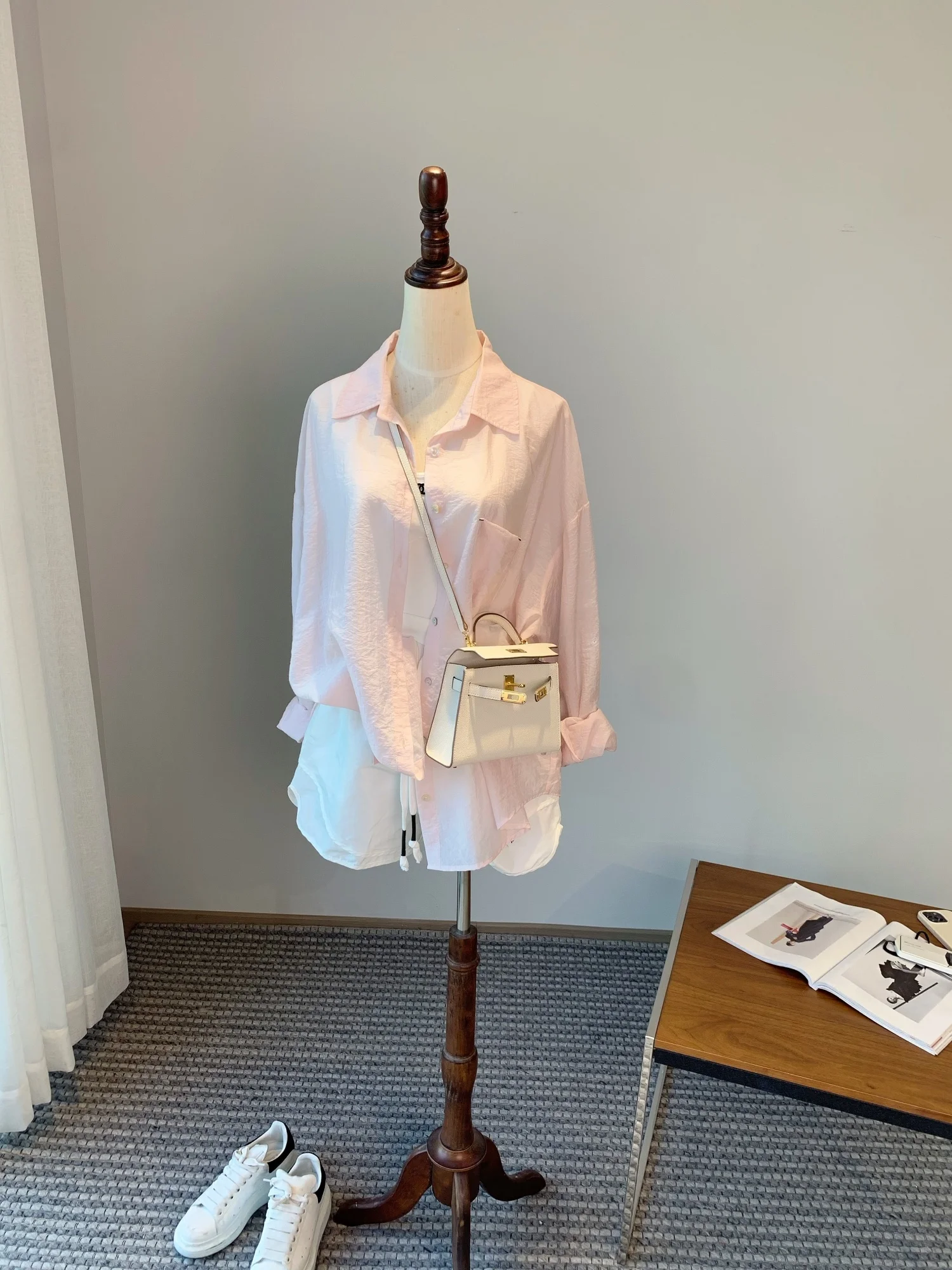 

Sun Protection Silk Cotton Long Sve irt Thin Loose Women's Summer Casual Sle Faionable Thin Cotton Nylon Blend irt