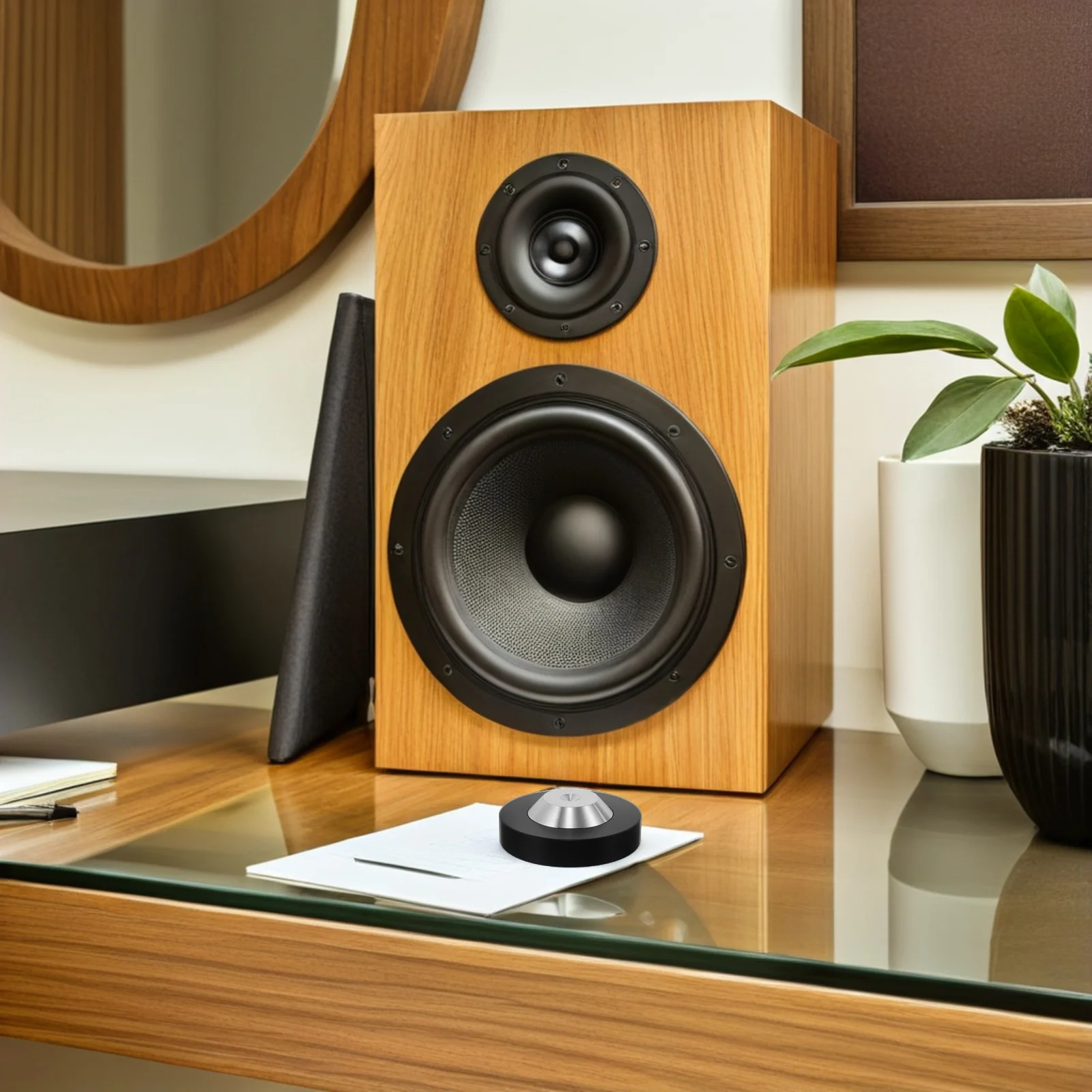 

Audio Shock Absorber Pad Speaker Feet Base Shockproof Vibration Isolation Black Sound Pads Damping