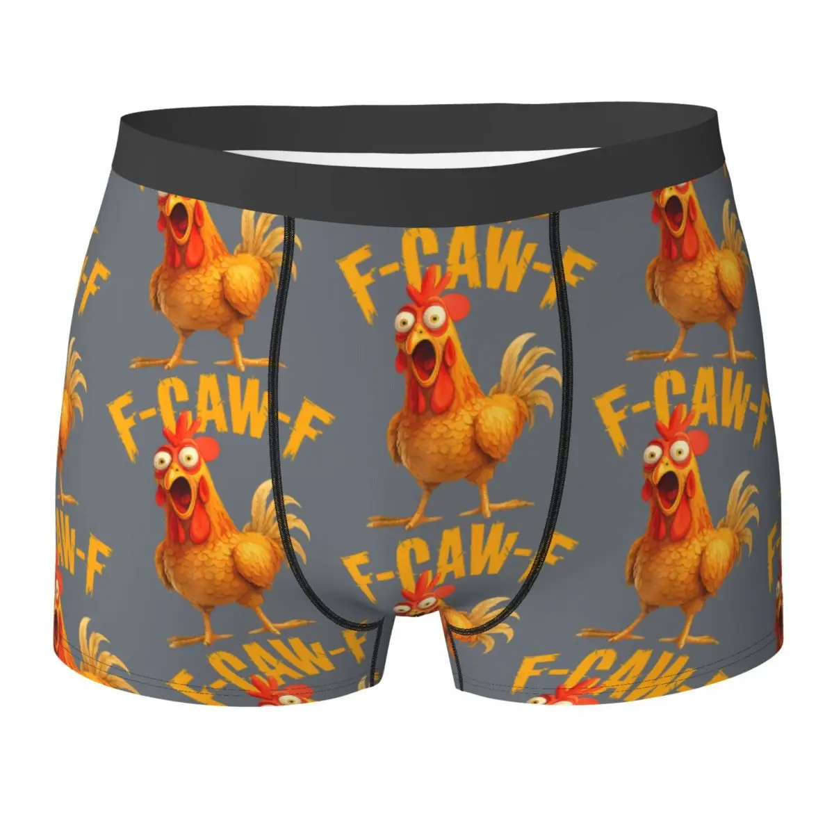 

Funny F-Caw-F Chicken FCAWF Chicken Underwear Men Underpants Pattern Soft Trend Trunk High Quality Shorts Briefs Big Size