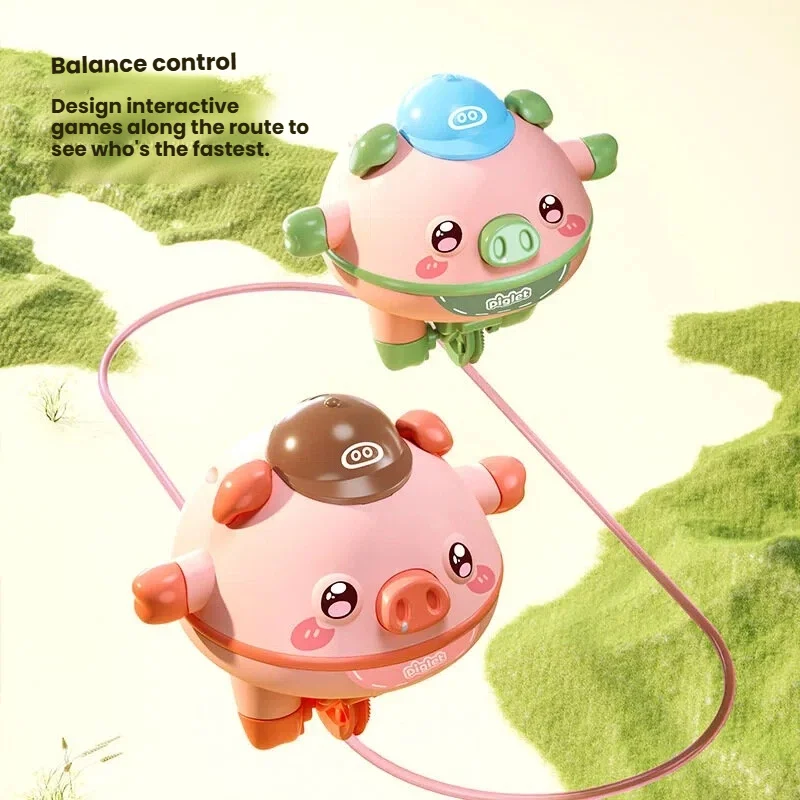 New Tumbler Balance Pig Gyroscope One Piece Unicycle Girl Boy Cute Novelty Tightrope Walking Black Technology Puzzle Toys