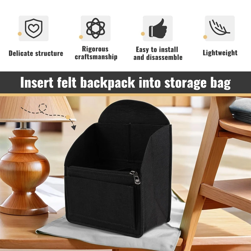 Felt Backpack Insert Organizer Storage Bag Universal Bag In Bag Men Women Shoulder Tote Bags Handbag Organizers