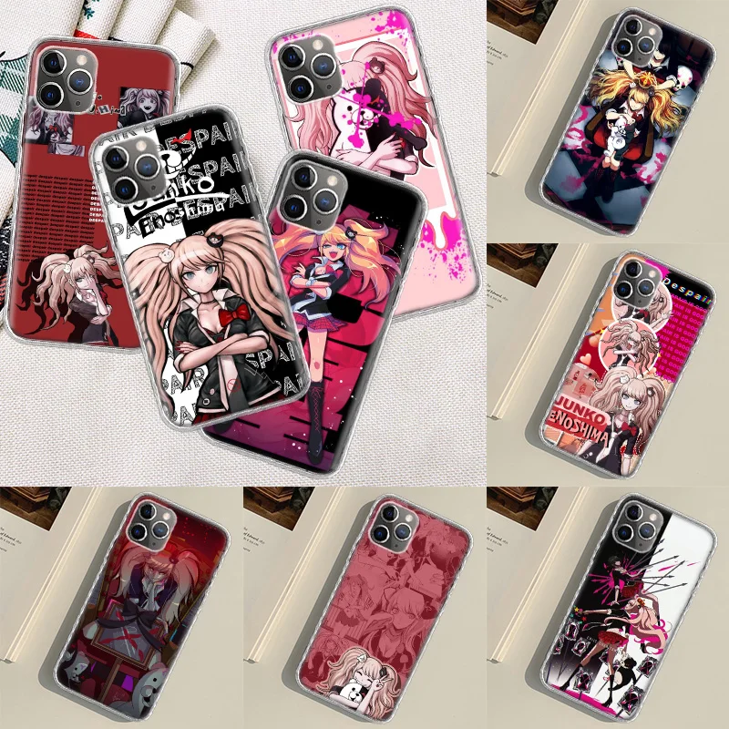 Anime DANGANRONPA Junko enoshima Phone Case For Apple Iphone 15 14 13 16 Pro Max Cover 11 12 Mini Fundas X XS Max XR 8 7 Plus Ca