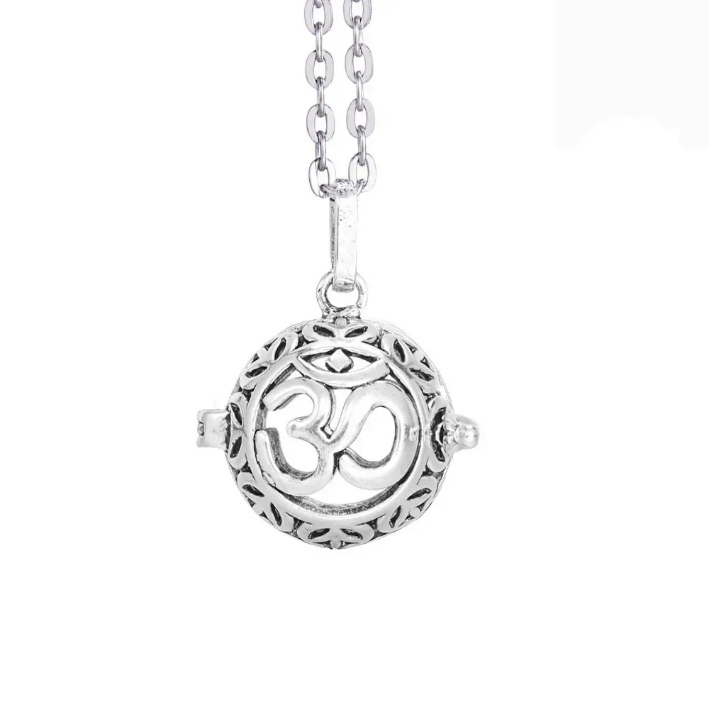 Music Chime Mexico Angel Ball Caller Locket Necklace Antique Vintage Pregnancy Essential Oil Diffuser Aromatherapy Necklace