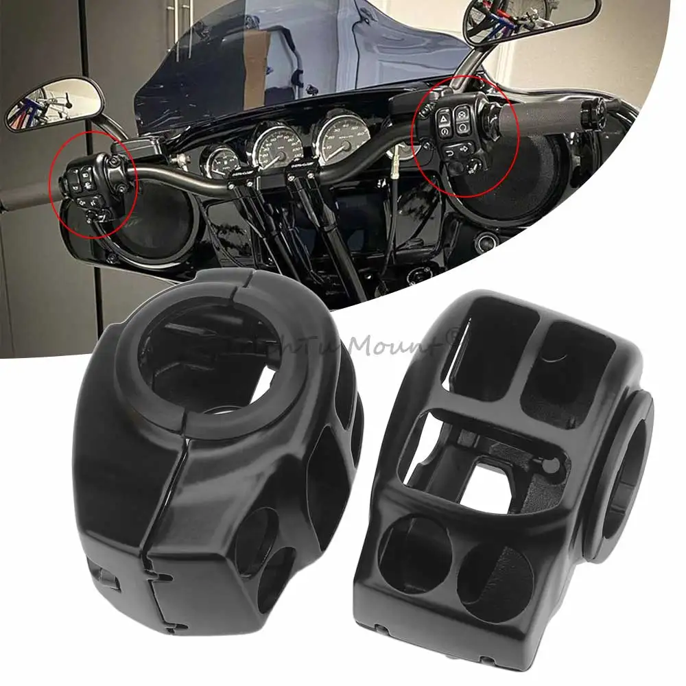 

Motorcycle Handlebar Control Switch Housings Cover Kit For Harley Touring Street Road Electra Glide FLHTK Road King 2014+