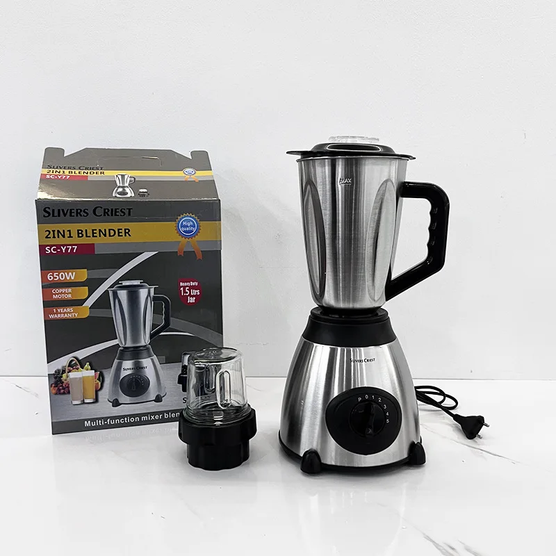 Heavy Duty Commercial Juice Fruit Mixeur 650w Silver crest sc 1589 2 in 1 Fresh Juicer Mixer Smoothie Blender Machine