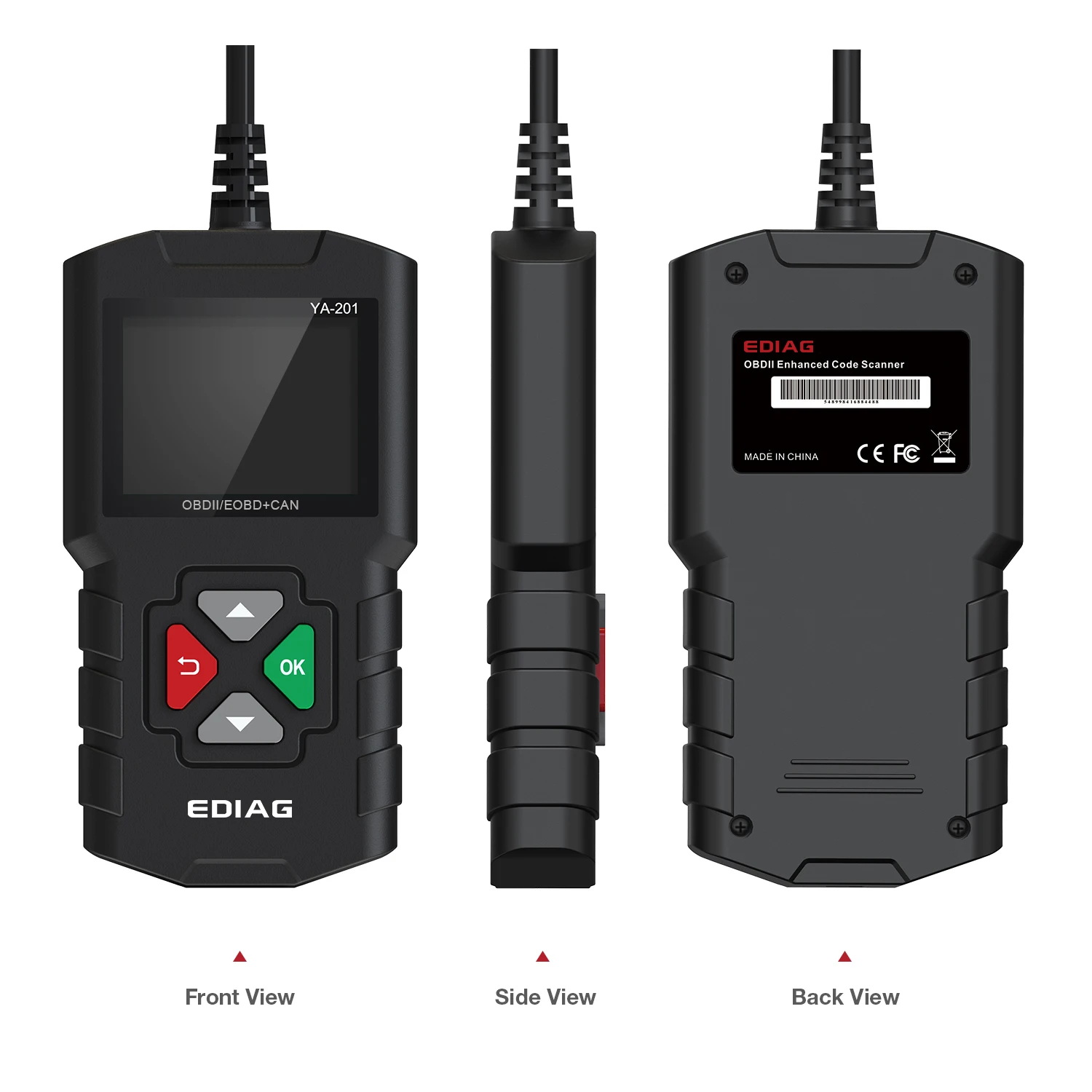 

EDIAG YA201 Считыватель кодов OBDII/EOBD YA-201 Автоматический диагностический инструмент Потокование передачи данных Сэкономьте/воспроизведение Сканер OBD2
