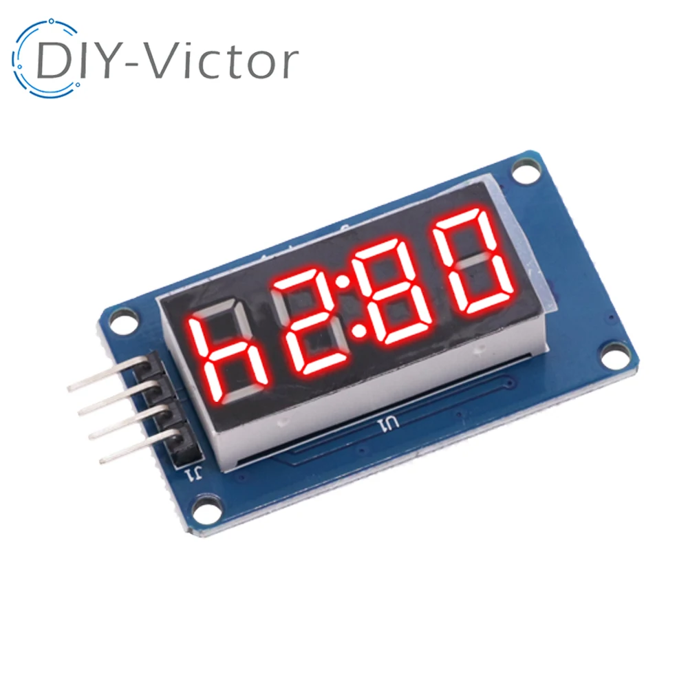 TM1637 4 Bits Digital LED Display Module Four Serial Driver Board Pack 7 Segment 4 Bits 0.36 Inch Clock RED Anode Digital Tube