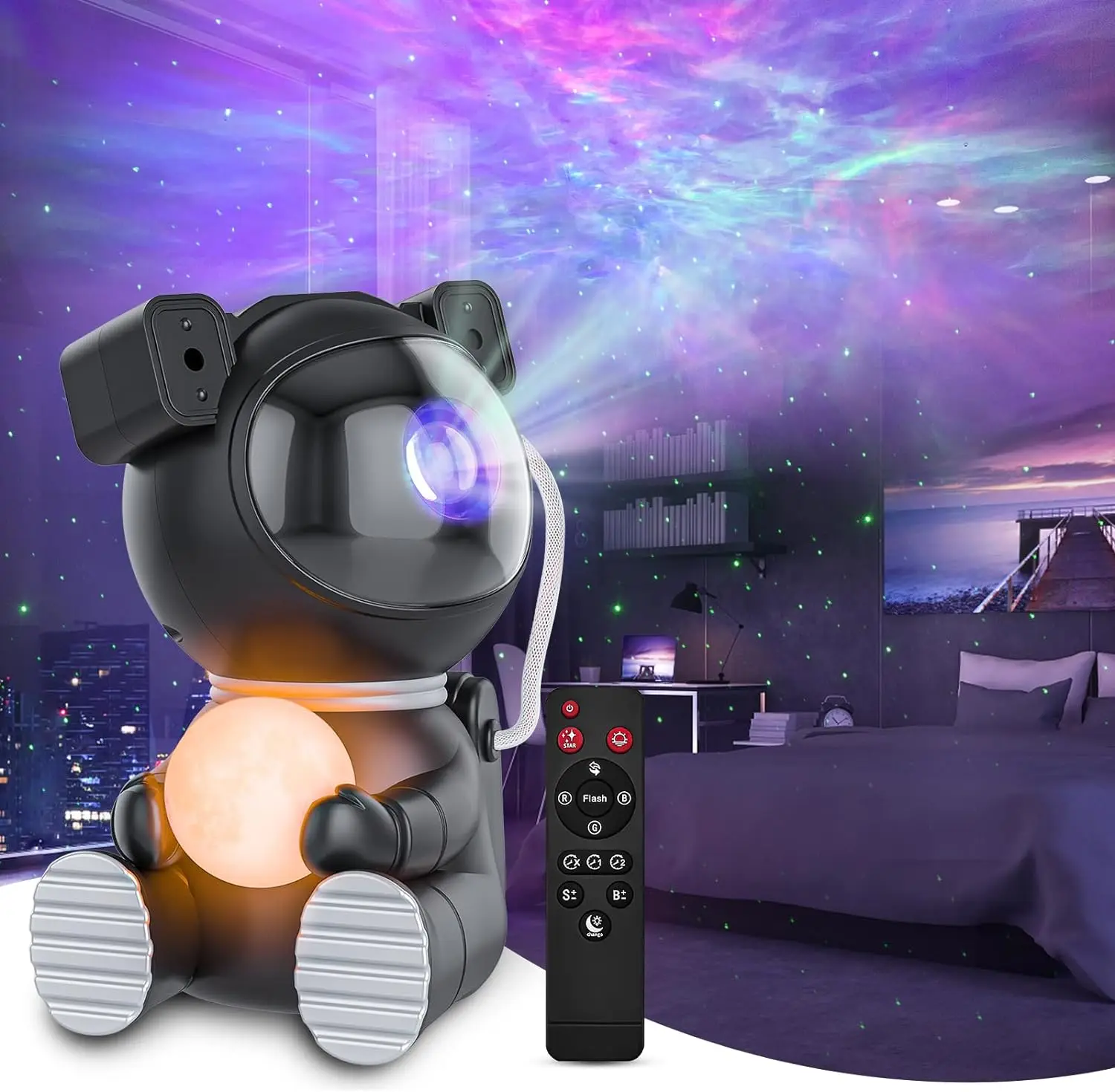 Astronaut Light Projector, Galaxy Projector for Bedroom, Star Projector Moon Lamp, LED Nebula Night Light Room Decor, Kids Gift