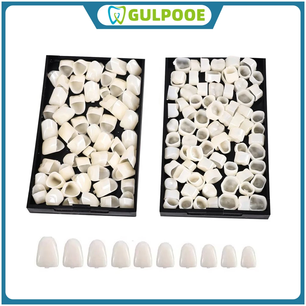 GULPOOE 1Box Dental Temporary Crown Porcelain Materials Teeth Crown Whitening Anterior Posterior Crown Tooth Veneers Oral Care