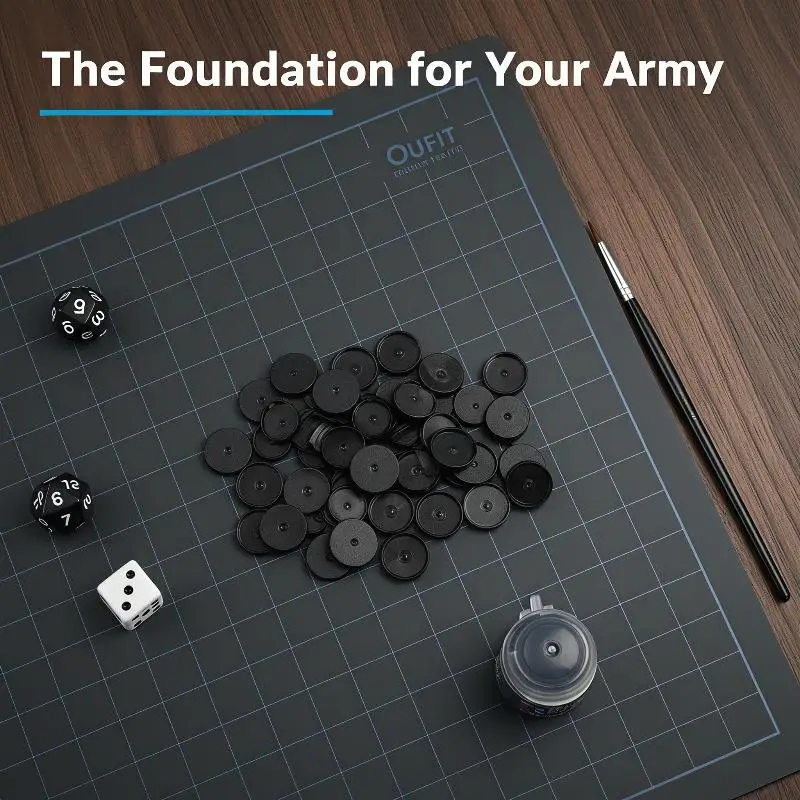 20Pcs 40mm Round Wargame Miniature Base Black Plastic Stable Flat Figure Stand For Tabletop Wargaming Model Hobby DIY Paintin view 5