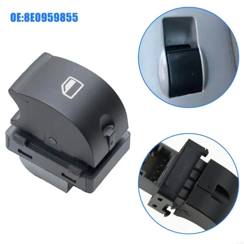 M76E 8ED959855 8E0959855 Passenger Side Window Regulator Switches Single Button for B6 B7 Vehicle Smooth Operation Guaranteed