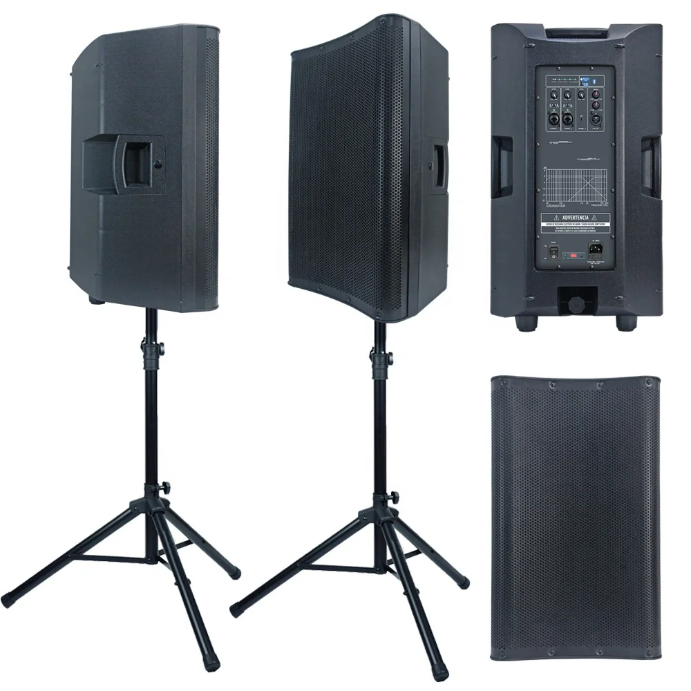 Sistema de Altavoces PA Inalámbrico Profesional de 2000W y 15 Pulgadas con Subwoofer, Función DSP, Caja de Sonido Portátil, Bocina Parlante