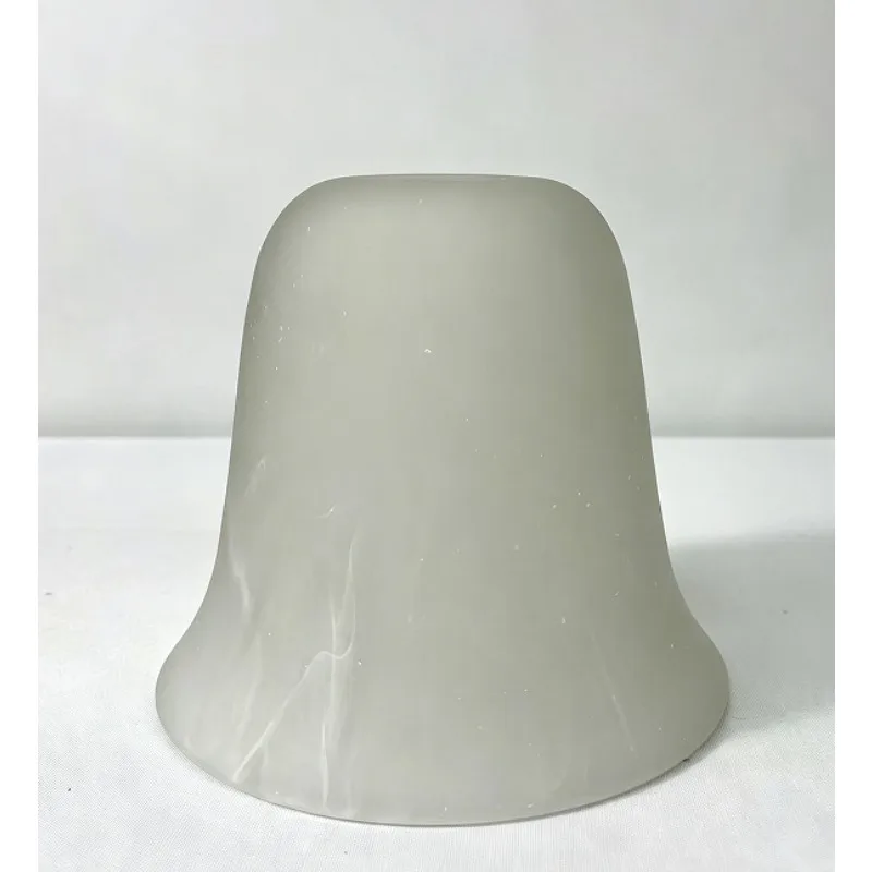 Lampshade Glass Replacement,Cracks Amber/milky Glass Shade, Lighting Fixture Accessory  with 1-5/8-inch Opening Fitter