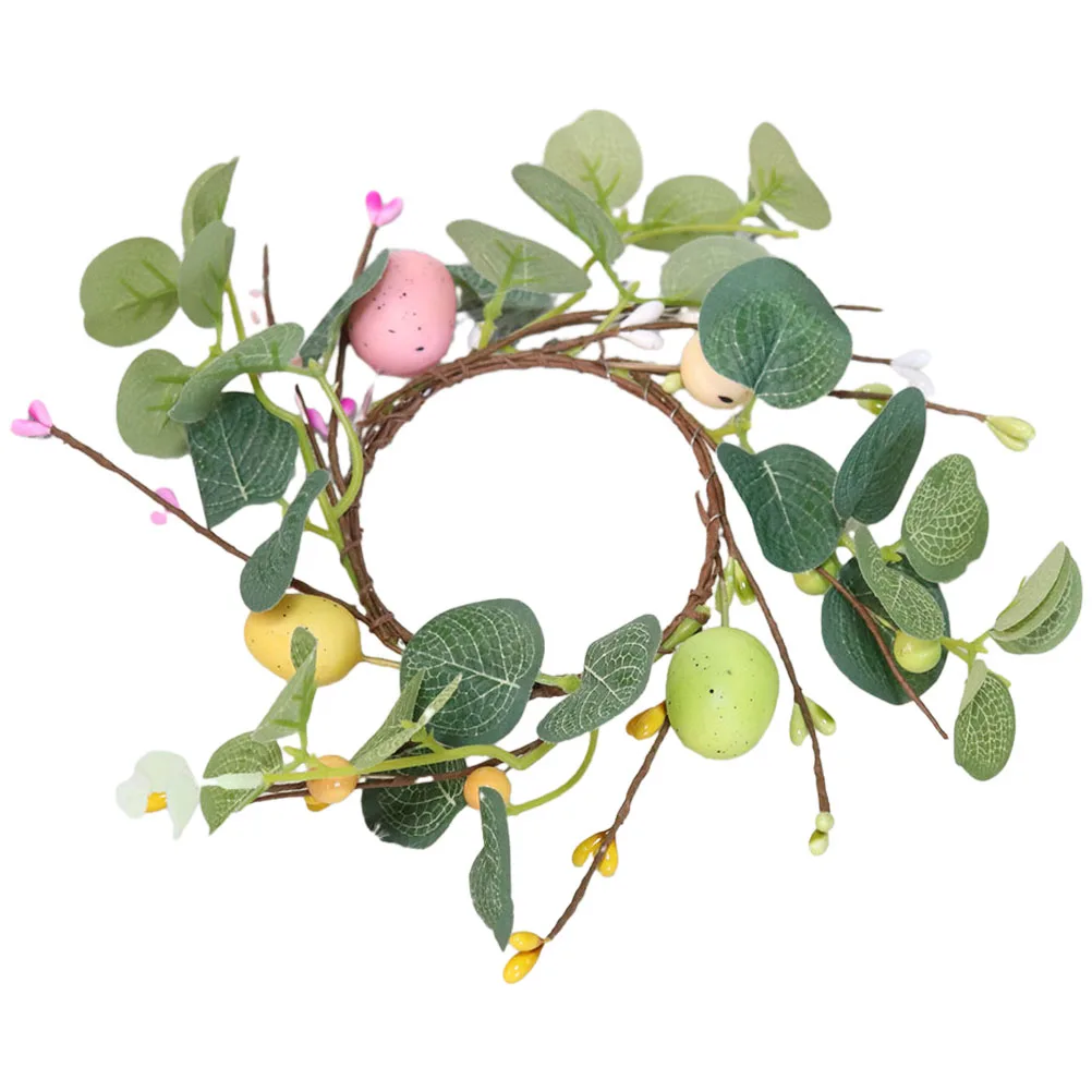 

Easter Egg Garland Realistic Artificial Wreath Decorative Table Centerpiece Front Door Decor Spring Festival