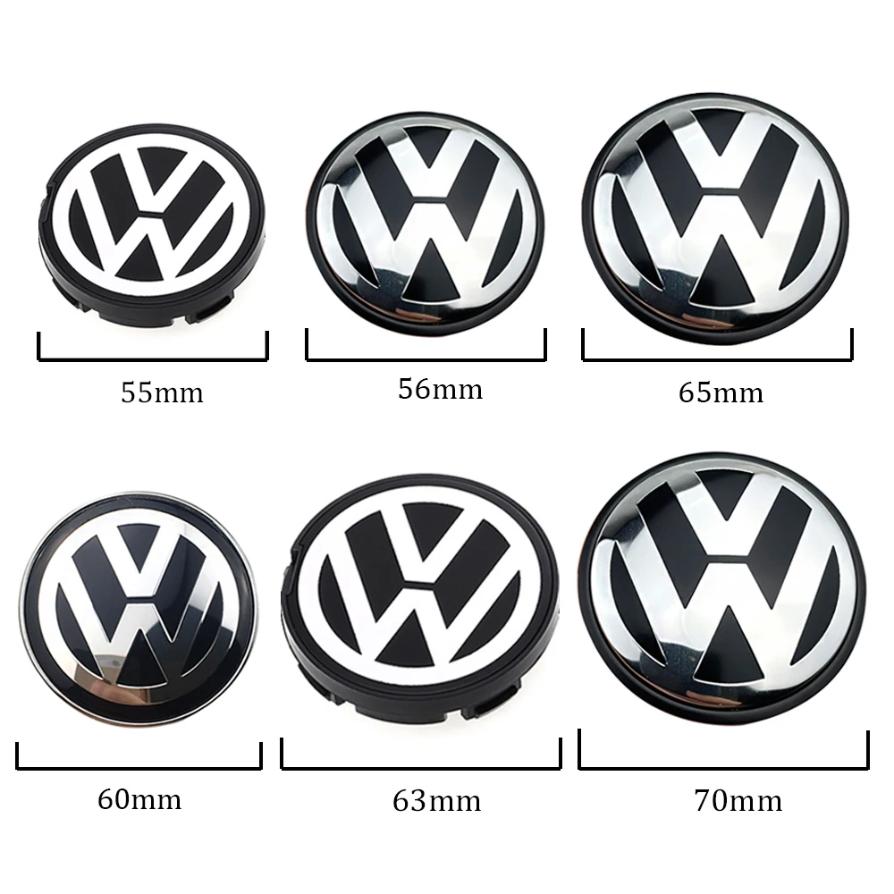 4pcs 55mm 56mm 65mm 70mm 76mm Car Wheel Center Caps Hubcap Cover for VW Volkswagen Jetta MK5 Golf Passat styling 3B7601171