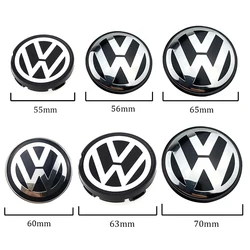 4pcs 55mm 56mm 65mm 70mm Car Wheel Center Hub Caps Cover for VW Volkswagen Golf Polo Passat Touran CC B5 B6 B7 Jetta accessories