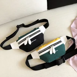 Canvas Fanny Pack Banana Waist Bag Belt New Brand Bag for Belt Women Waist Pack Contrast Color Chest Bag Phone Pouch Belly Bag