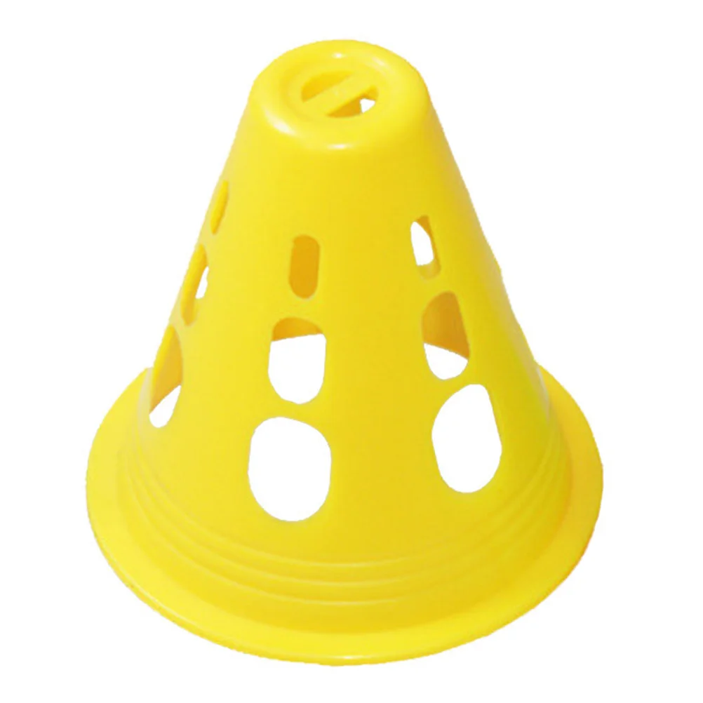 20pcs Plastic Roller Skating Cone Windproof Roadblock Training Traffic Road Cones (Assorted Color, Hollow Style)